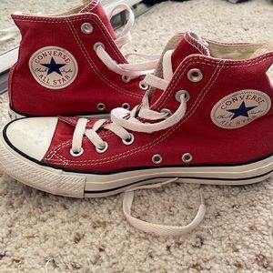 Red High Top womans converses